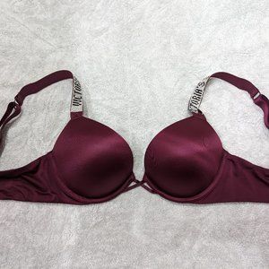 NWT 34B Victoria's Secret Bombshell shine strap bra